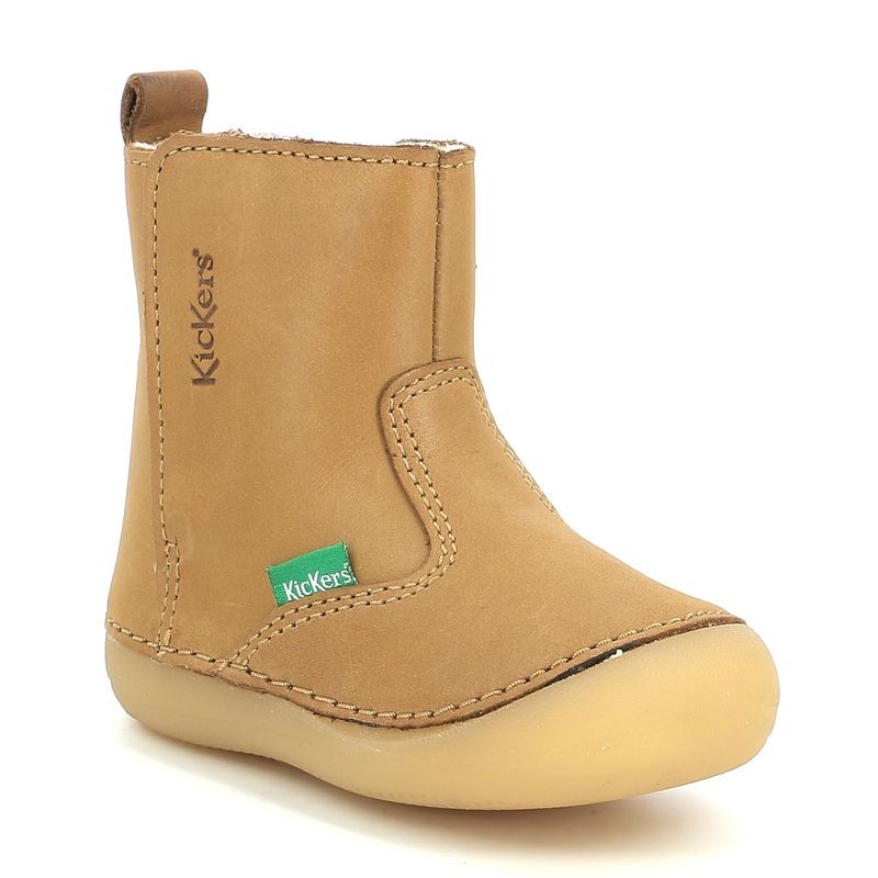 Kickers Socool Cho Fourrées Camel Clair