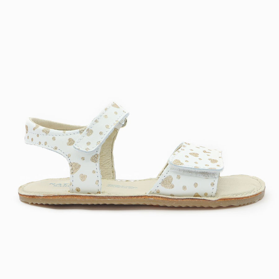 Naturino Basi II Sandales Hearts Dots White Platinum