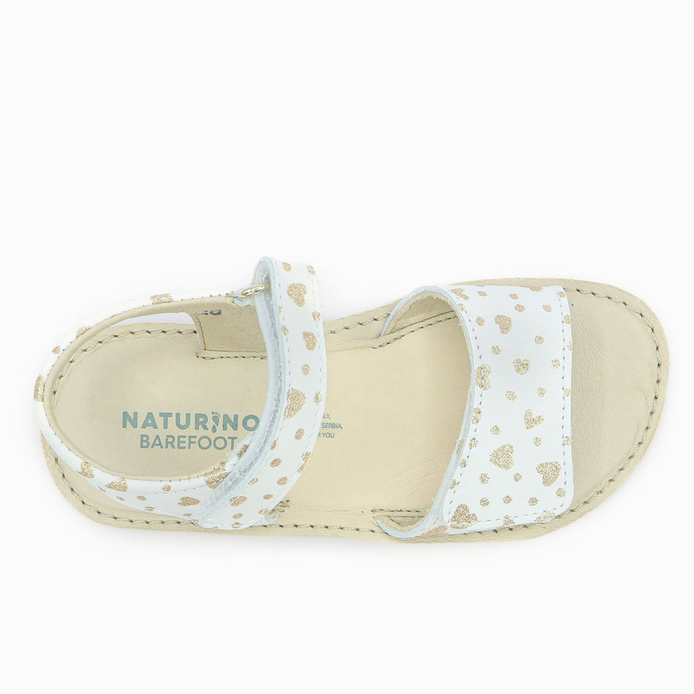 Naturino Basi II Sandales Hearts Dots White Platinum