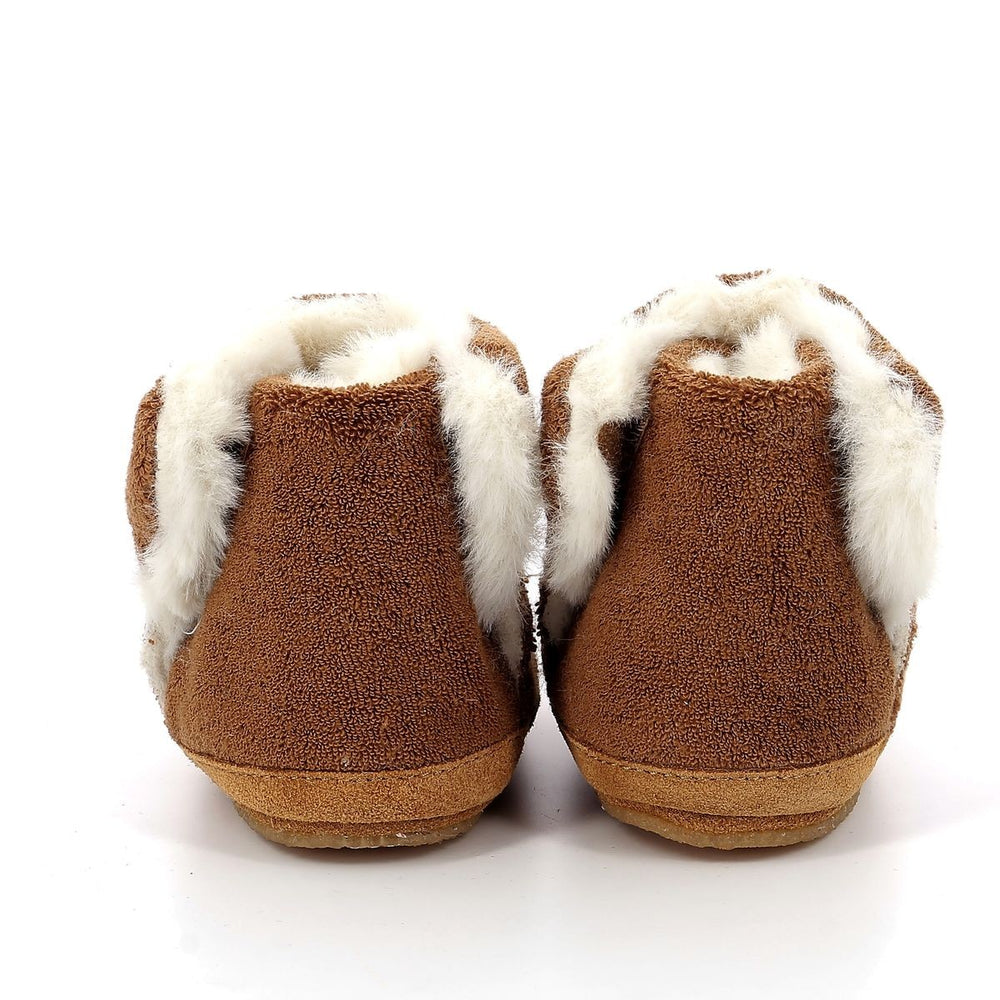 Pantuflas Robeez Rob Fur Crepe Marrón