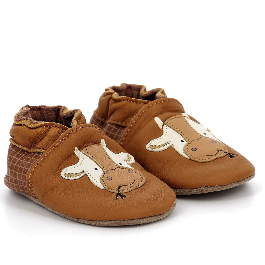Robeez Chaussons Funny Cow Camel