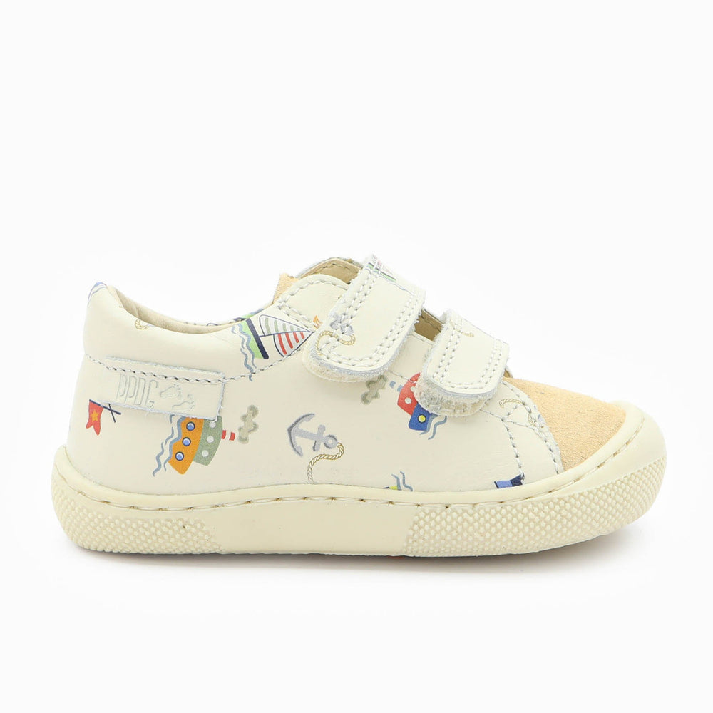 Naturino Barefoot Orec Low Velcros Navigation Milk Beige