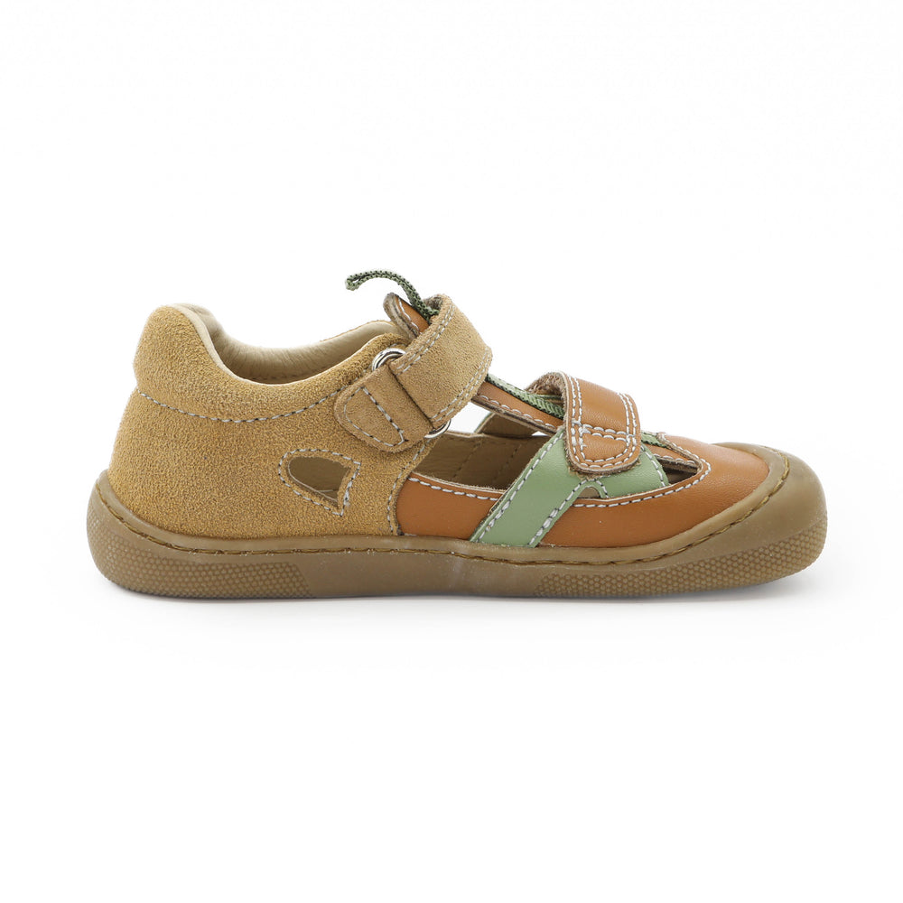 Naturino Barefoot Jaffo Sandales Velcros Brown Leaf