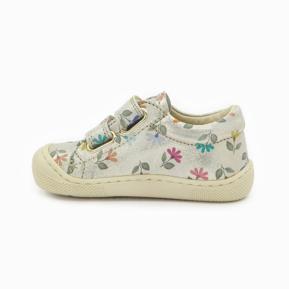 Naturino Barefoot Orec Low Velcros Monet Cyclamens Platinum Multi