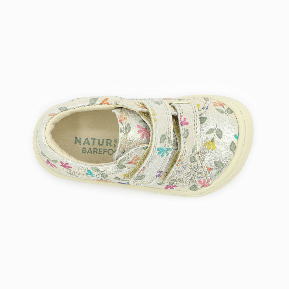 Naturino Barefoot Orec Low Velcros Monet Cyclamens Platinum Multi