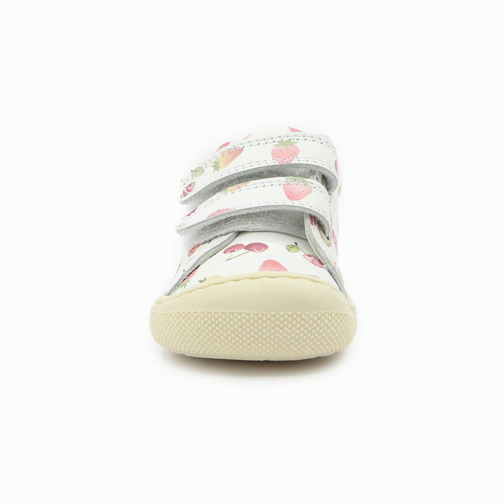 Naturino Barefoot Orec Low Velcros Cherries And Strawberry White