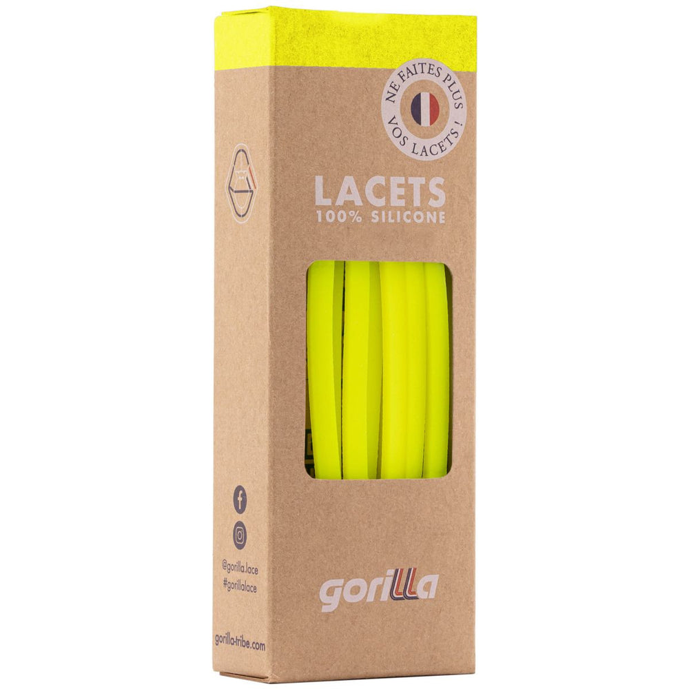 Gorilla Lacets Elastiques Fins Jaune Néon