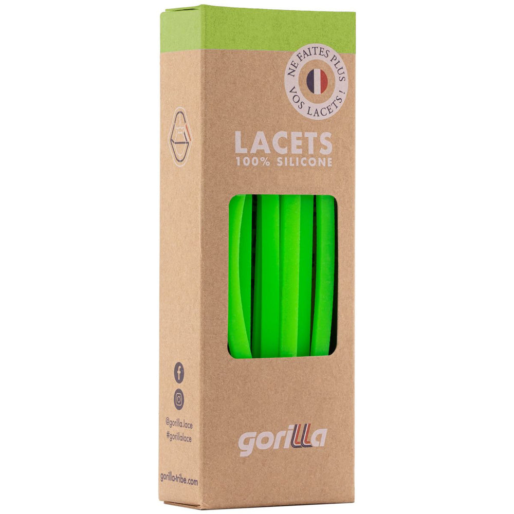 Gorilla Lacets Elastiques Fins Vert Néon