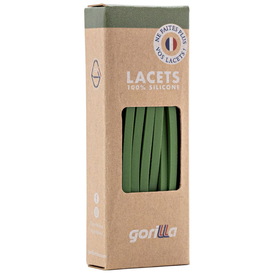 Gorilla Lacets Elastiques Fins Vert Olive