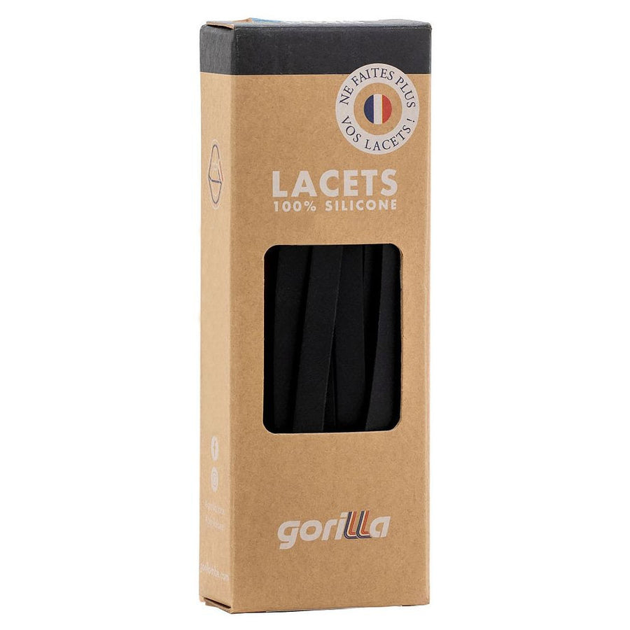 Gorilla Lacets Elastiques Larges Charbon