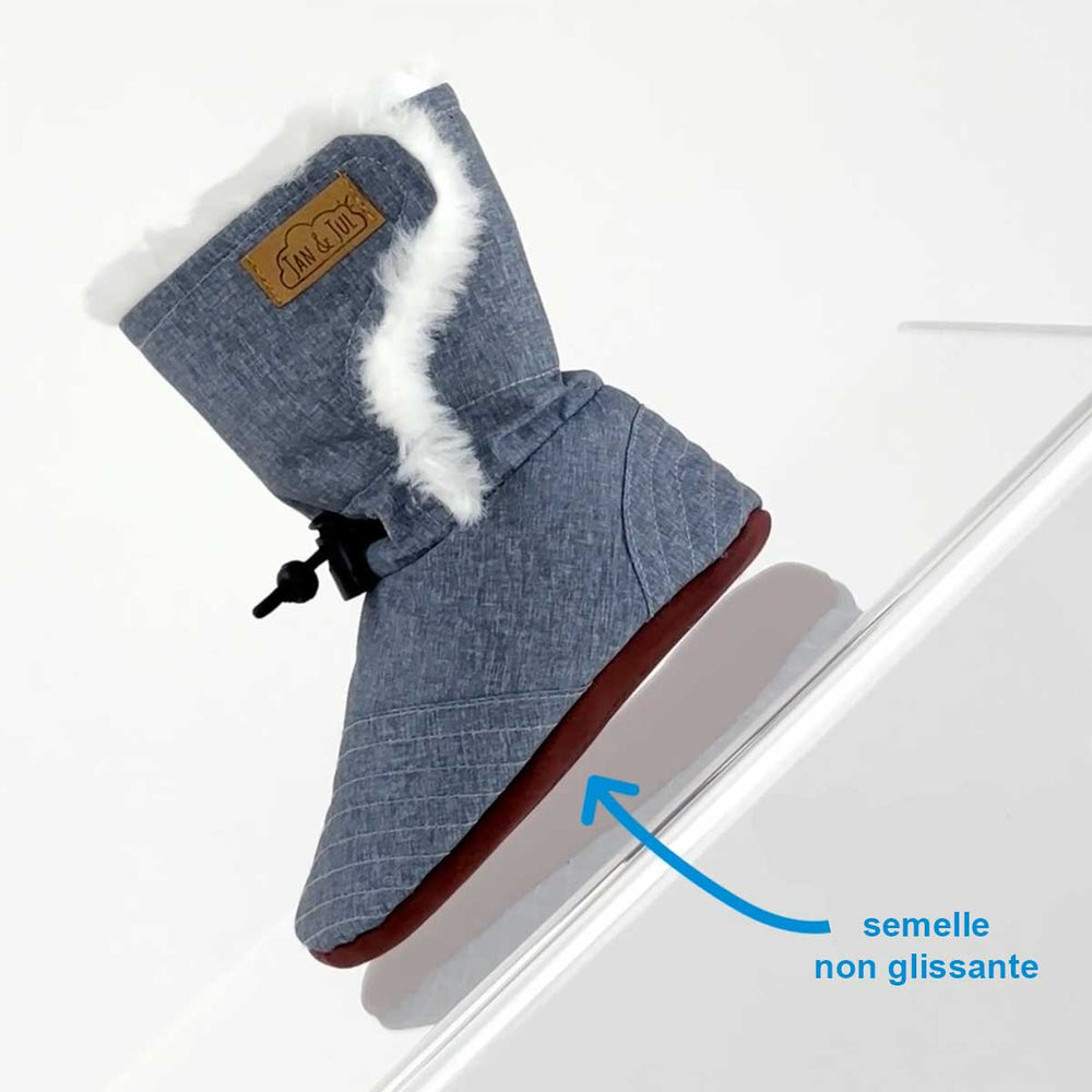 Jan and Jul Stay-Put Winter Booties Soft Brown