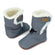 Jan and Jul Stay-Put Winter Booties Heather grey