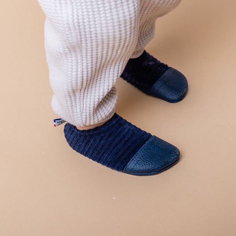 Les Pas Petits Velours Bleu Profond