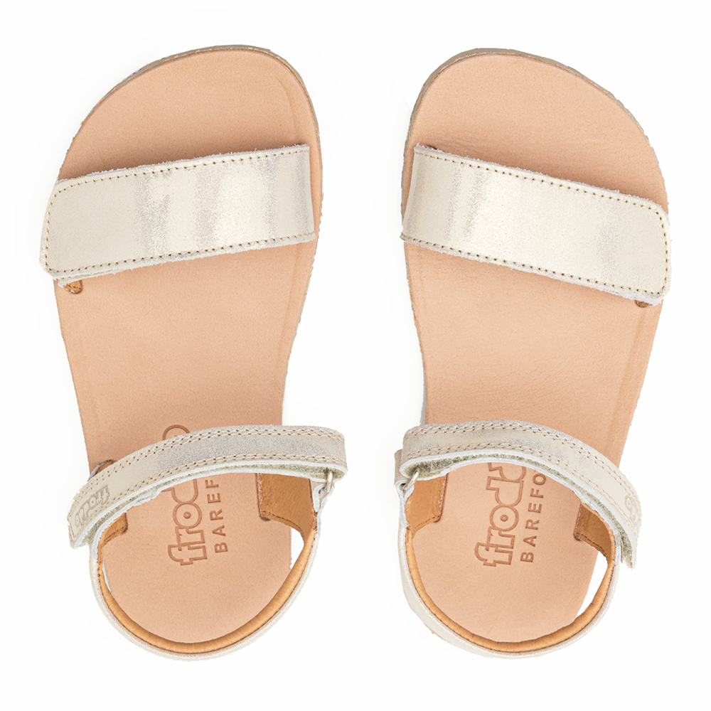 Sandalias Froddo Barefoot Flexy Lia Platino Brillante