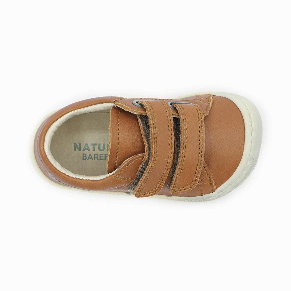 Naturino Barefoot Orec Low Velcros Bone Cognac