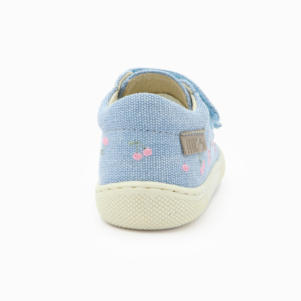 Naturino Barefoot Orec Low Velcros Canvas Cherry Celeste