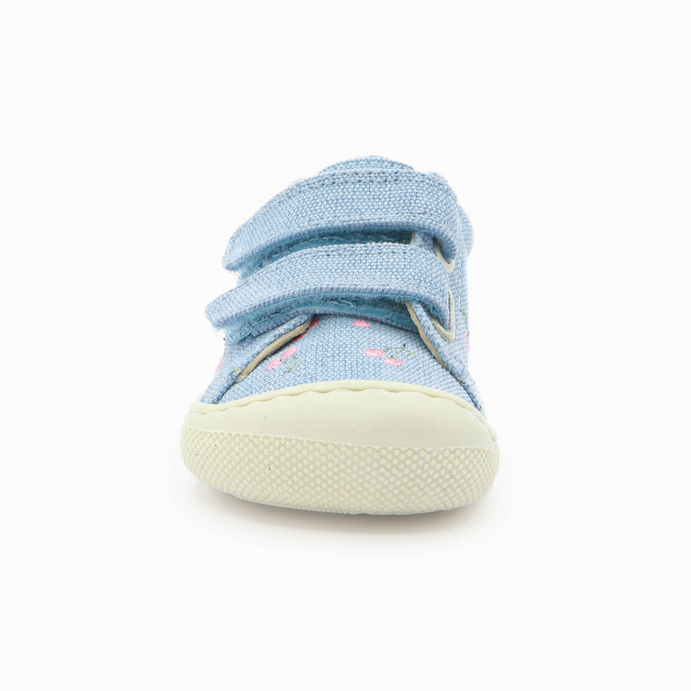 Naturino Barefoot Orec Low Velcros Canvas Cherry Celeste