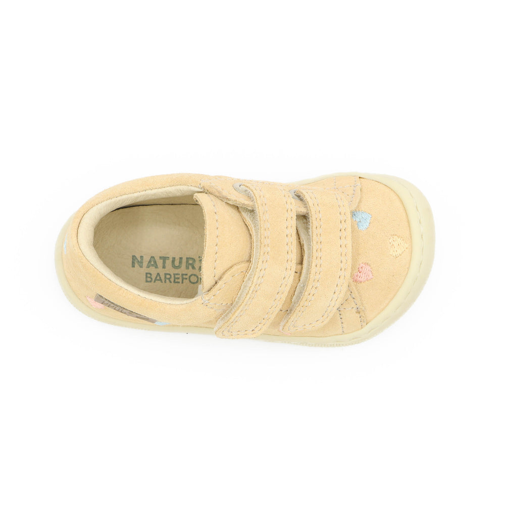 Naturino Barefoot Orec Low Velcros Hearts Vanilla