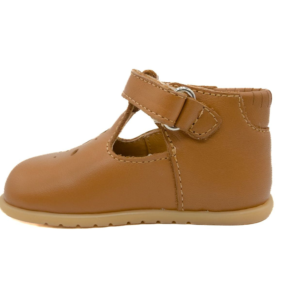 Babybotte barefoot Paris Velcros Cognac