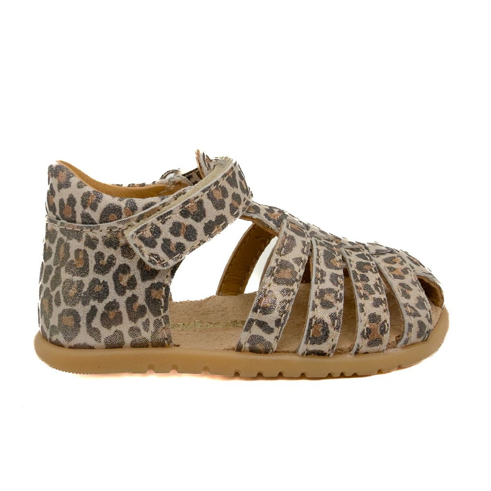 Babybotte barefoot Gaufrette Velcros Léopard