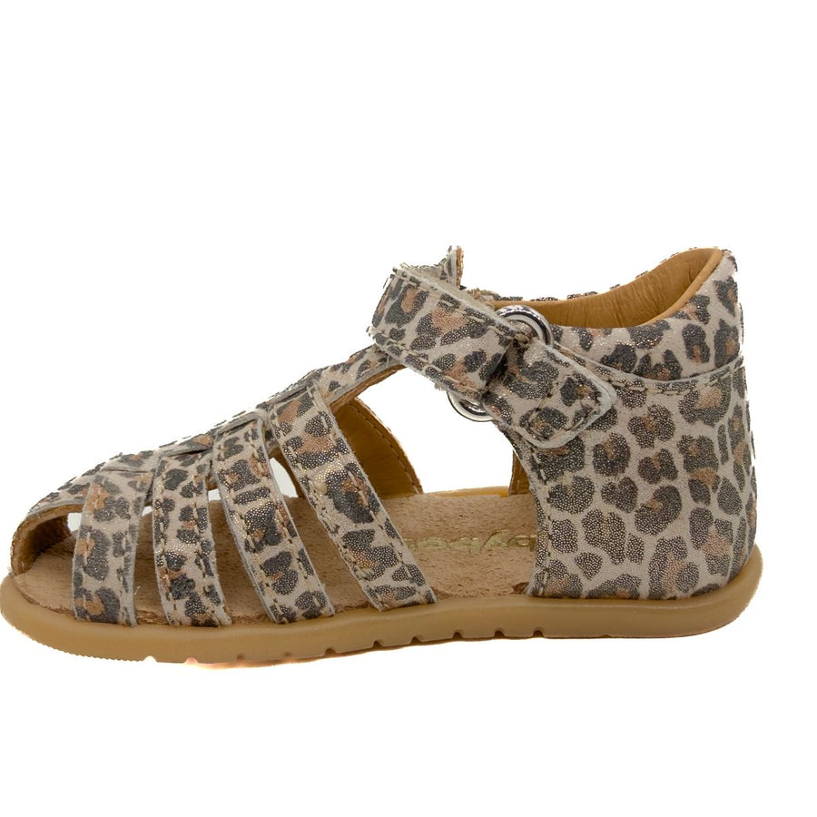 Babybotte barefoot Gaufrette Velcros Léopard