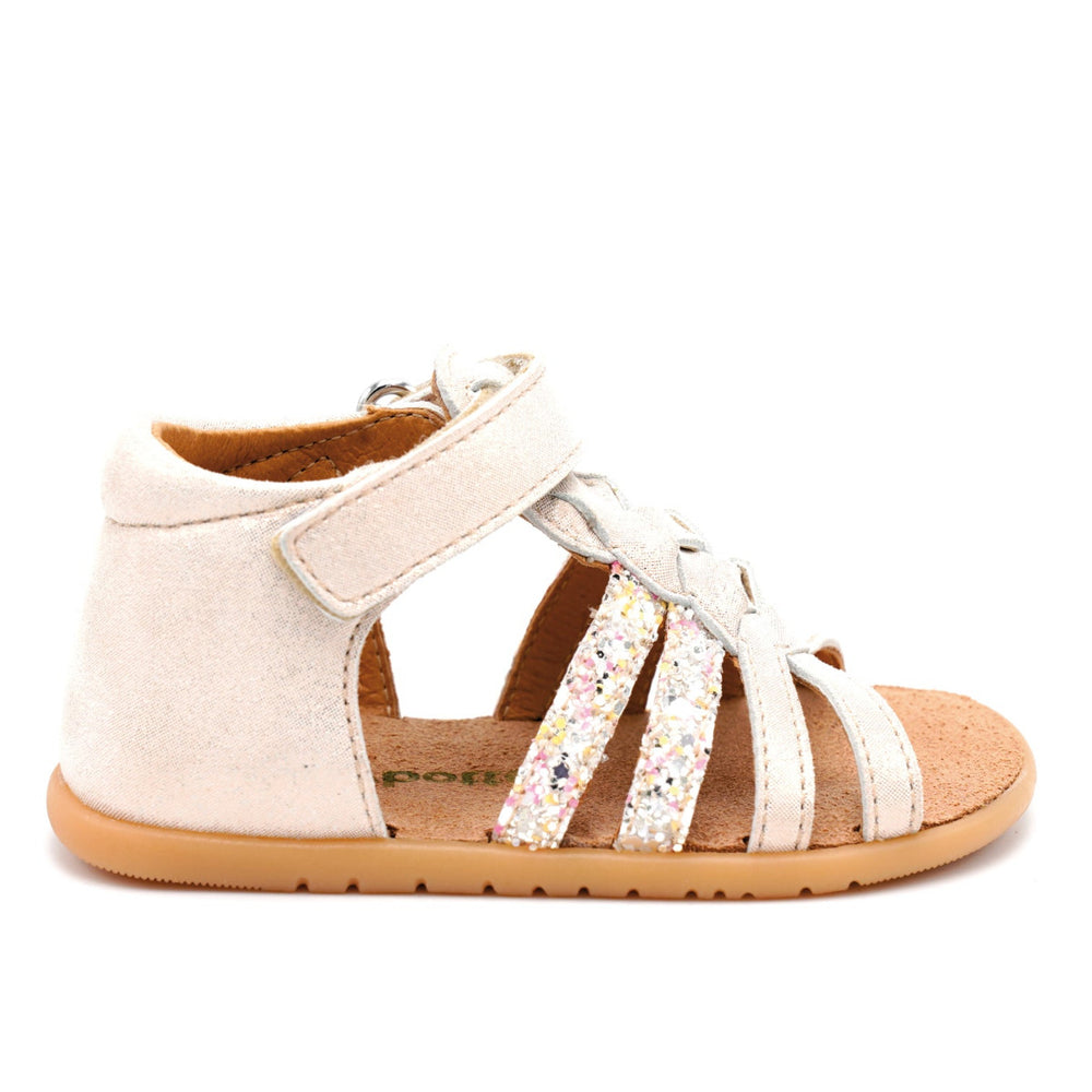 Babybotte barefoot Tourbillon Velcros Ivoire