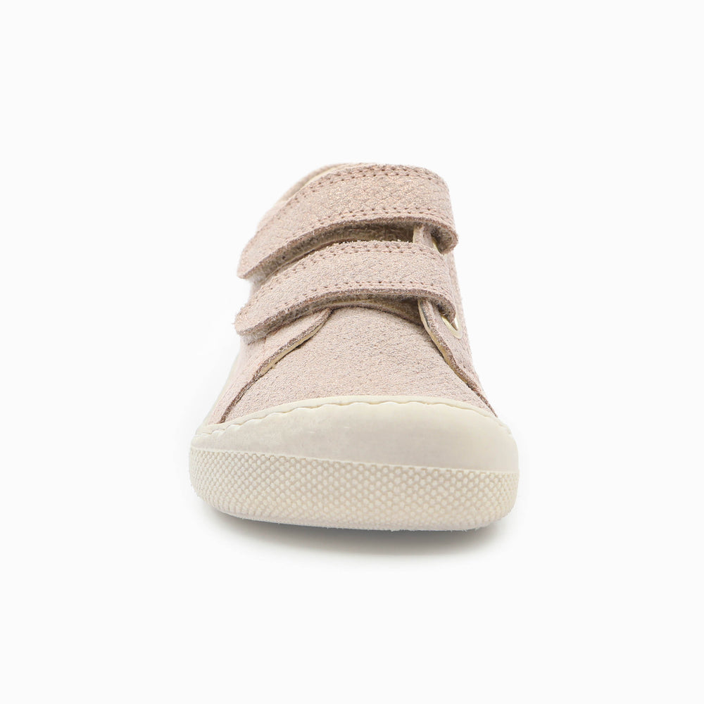 Naturino Barefoot Rabir Velcros Lizard Bone Rose