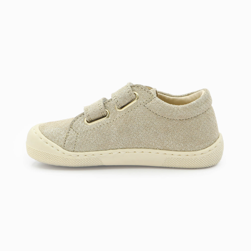 Naturino Barefoot Rabir Velcros Lizard Bone Platinum