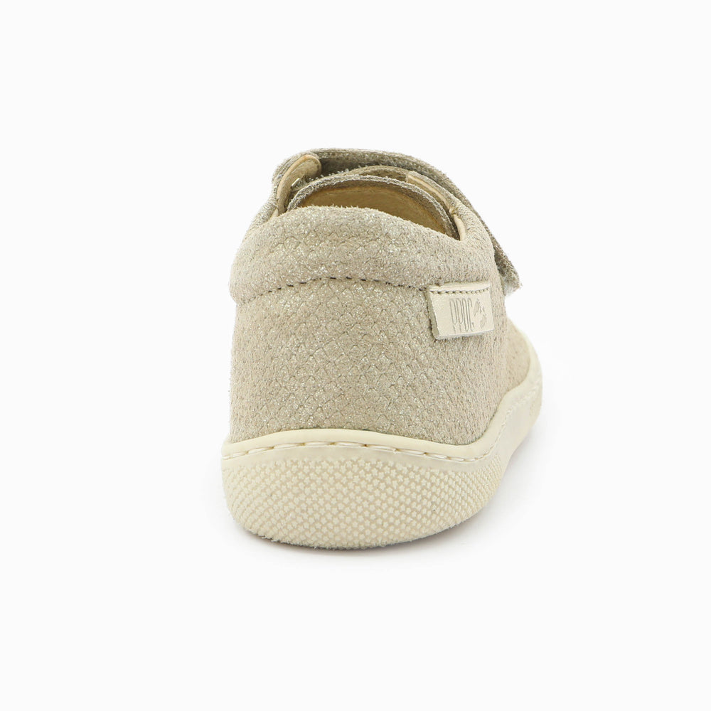 Naturino Barefoot Rabir Velcros Lizard Bone Platinum