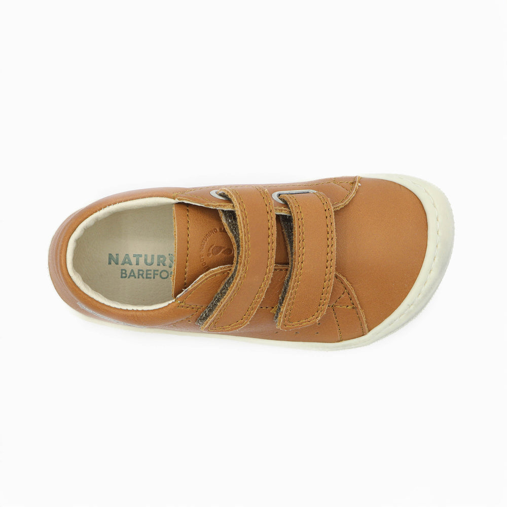 Naturino Barefoot Rabir Velcros Bone Cognac