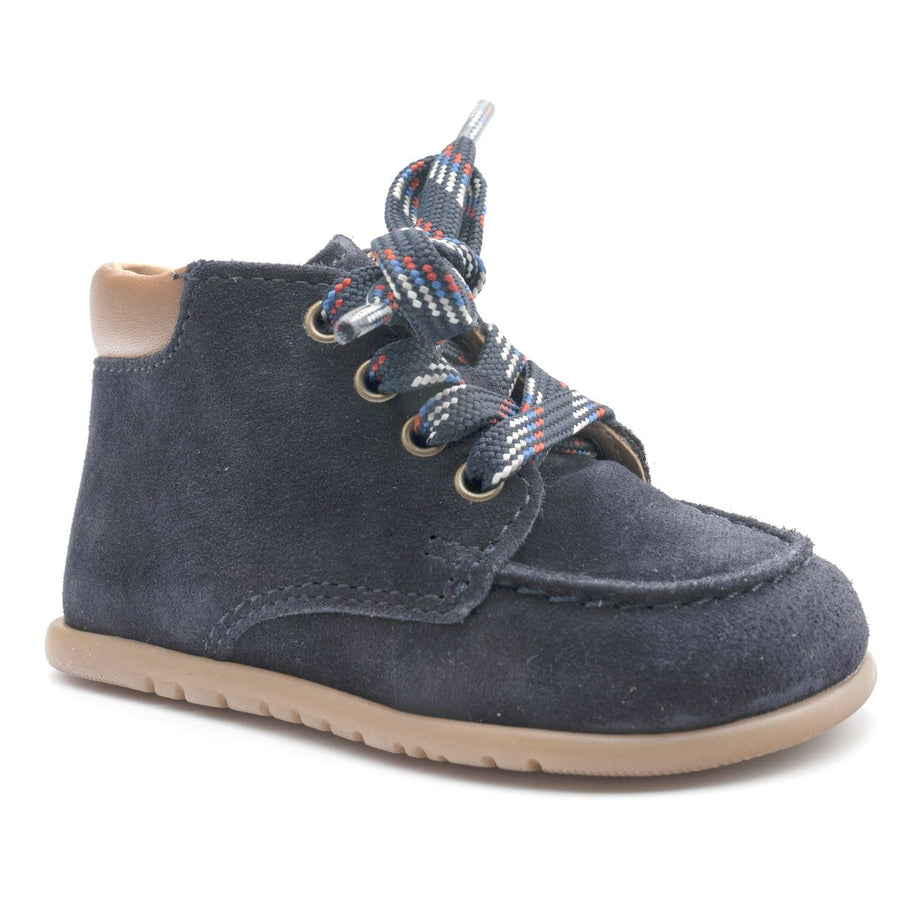 Babybotte barefoot Derbies Zip Velour Blue