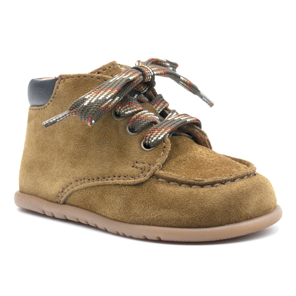 Babybotte barefoot Derbies Zip Velour Kaki