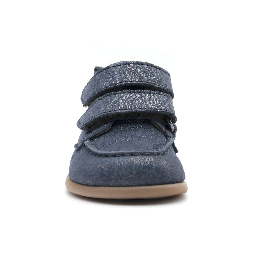 Babybotte barefoot Derbies Velcro Confetti Blue Paillettes