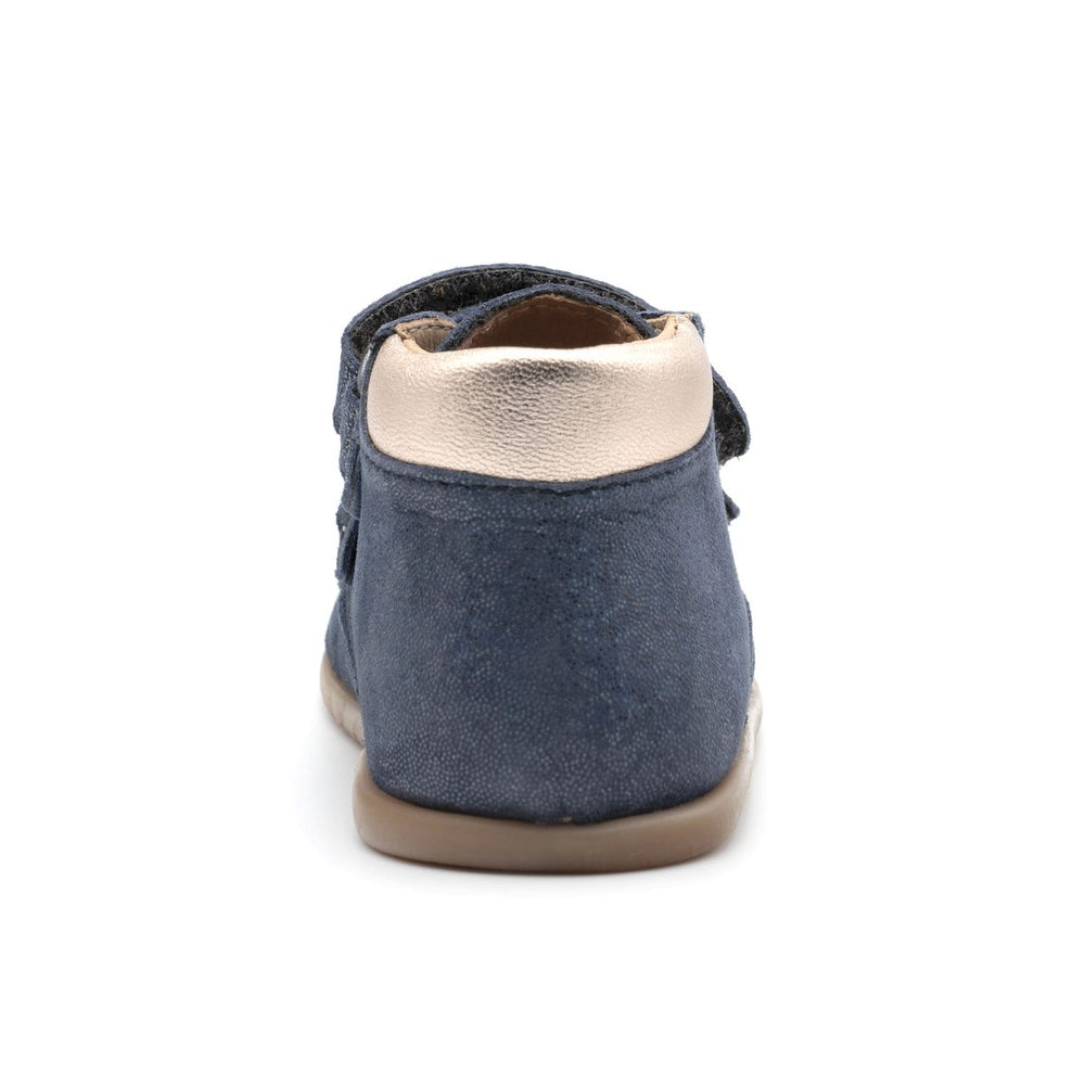 Babybotte barefoot Derbies Velcro Confetti Blue Paillettes
