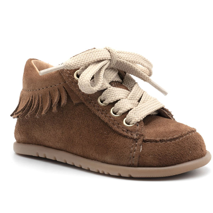 Babybotte barefoot Anoki Zip Velour Cuoio