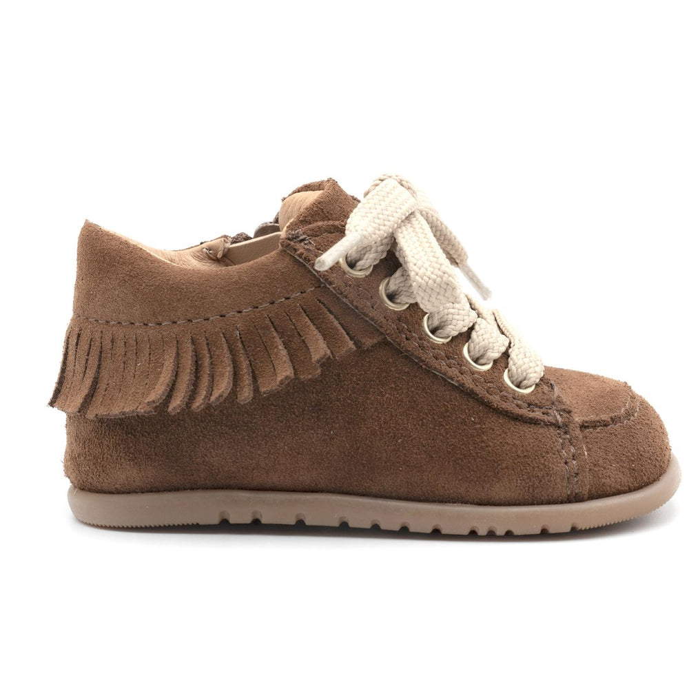 Babybotte barefoot Anoki Zip Velour Cuoio