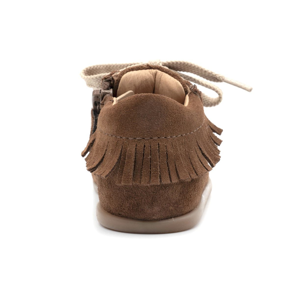 Babybotte barefoot Anoki Zip Velour Cuoio