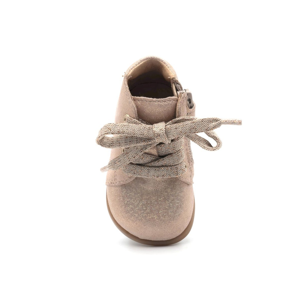 Babybotte barefoot Fredy Zip Confetti Rose paillettes