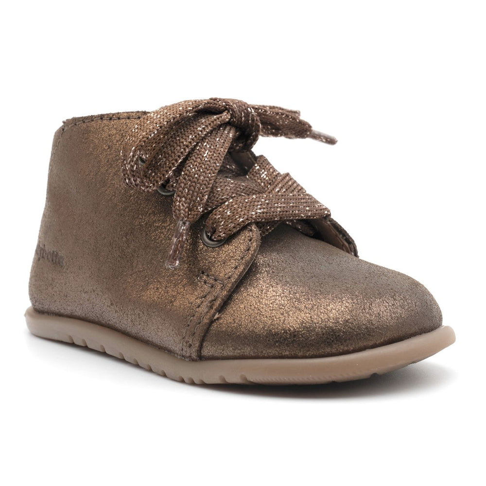 Babybotte barefoot Fredy Zip Bronzo Paillettes