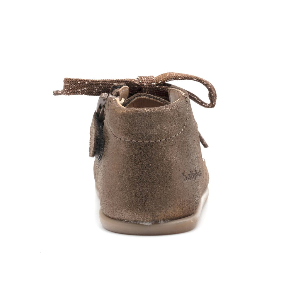 Babybotte barefoot Fredy Zip Bronzo Paillettes