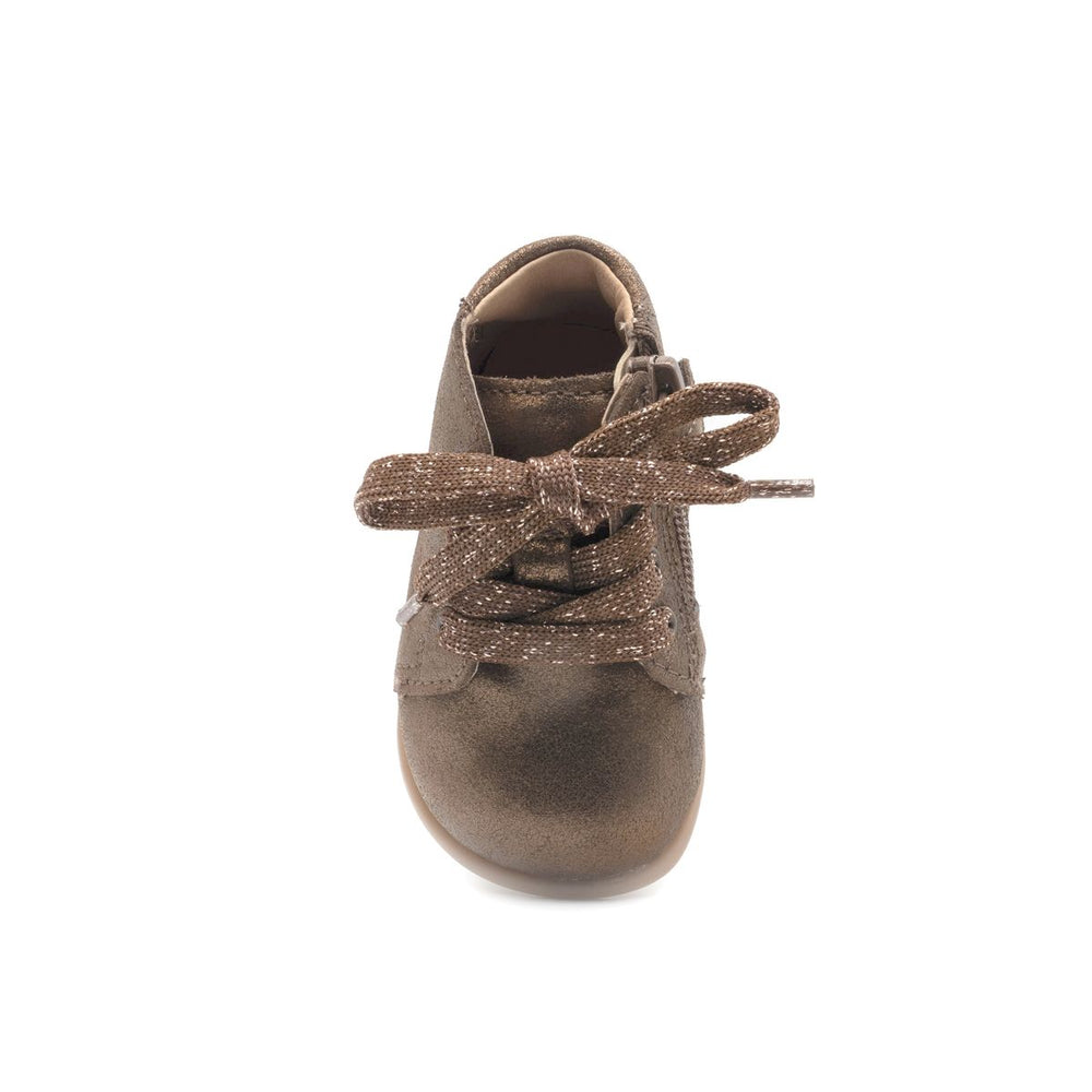 Babybotte barefoot Fredy Zip Bronzo Paillettes