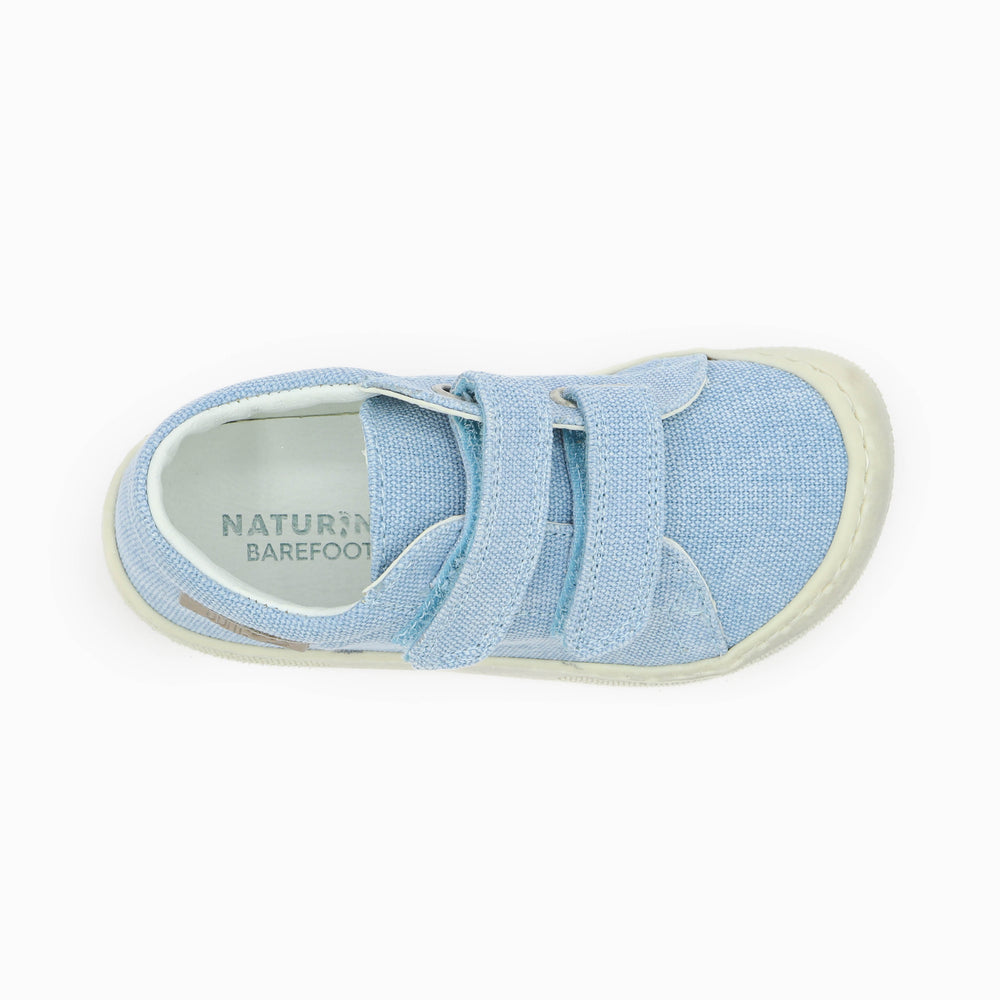 Naturino Barefoot Rabir Velcros Canvas Celeste