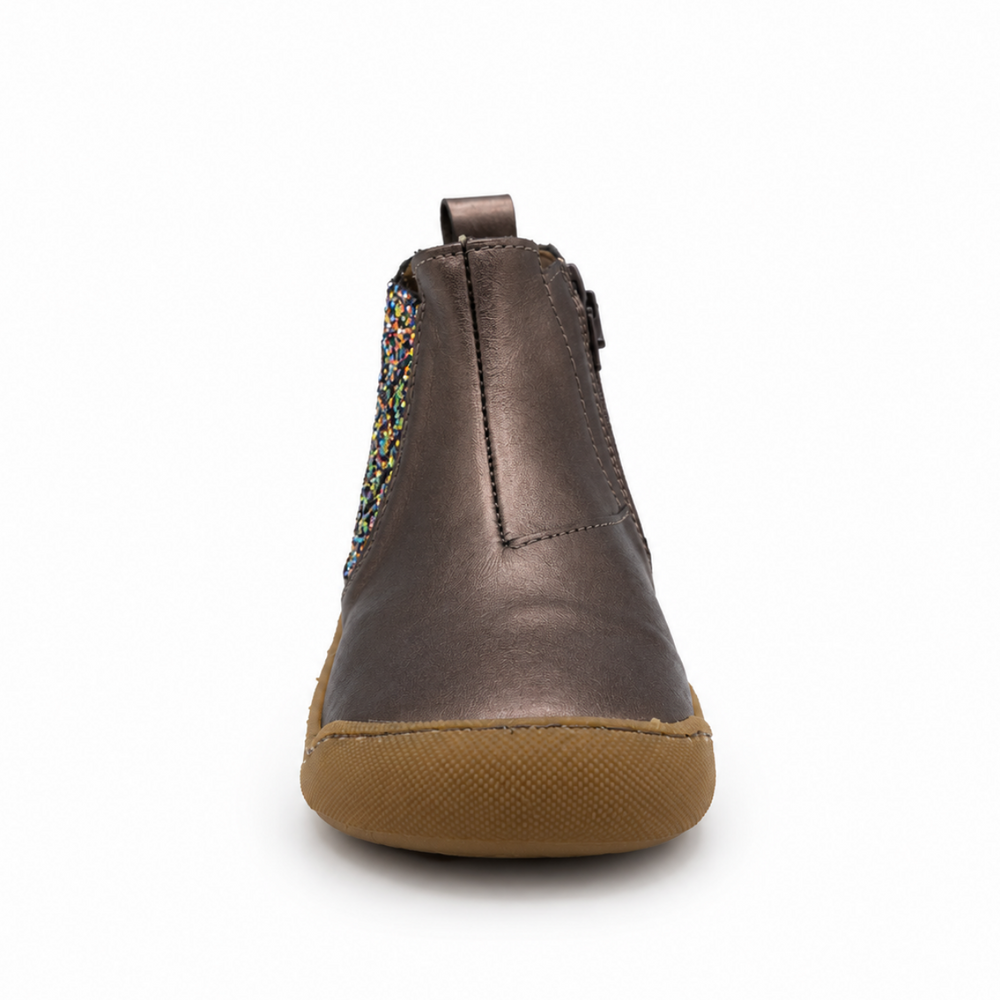 Botines Acebos Barefoot Sparkle color topo