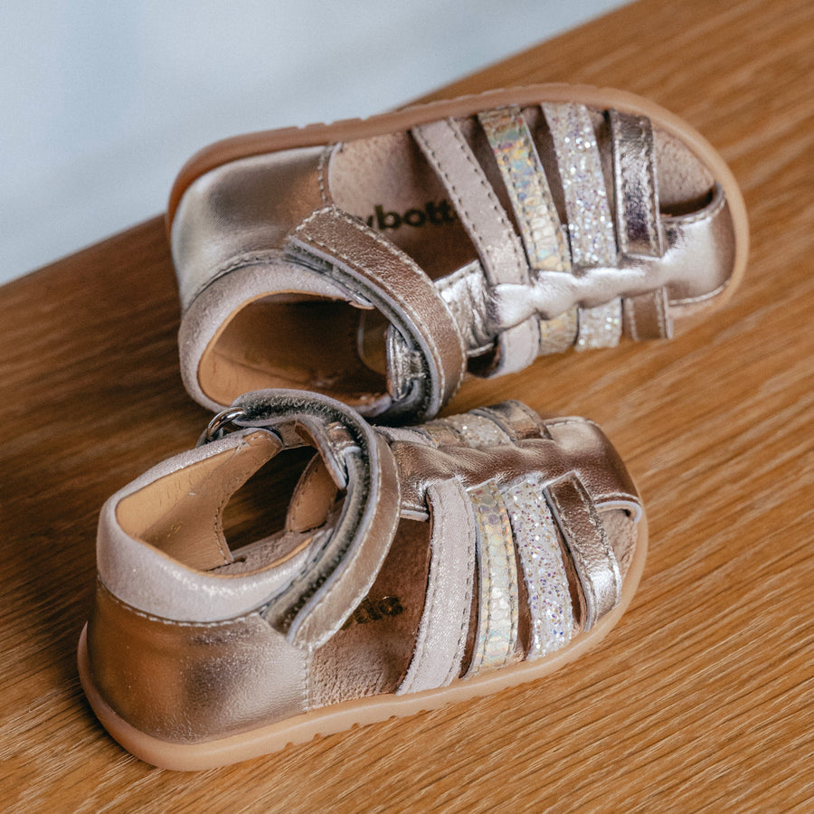 Babybotte barefoot Gaufrette Velcros Platine