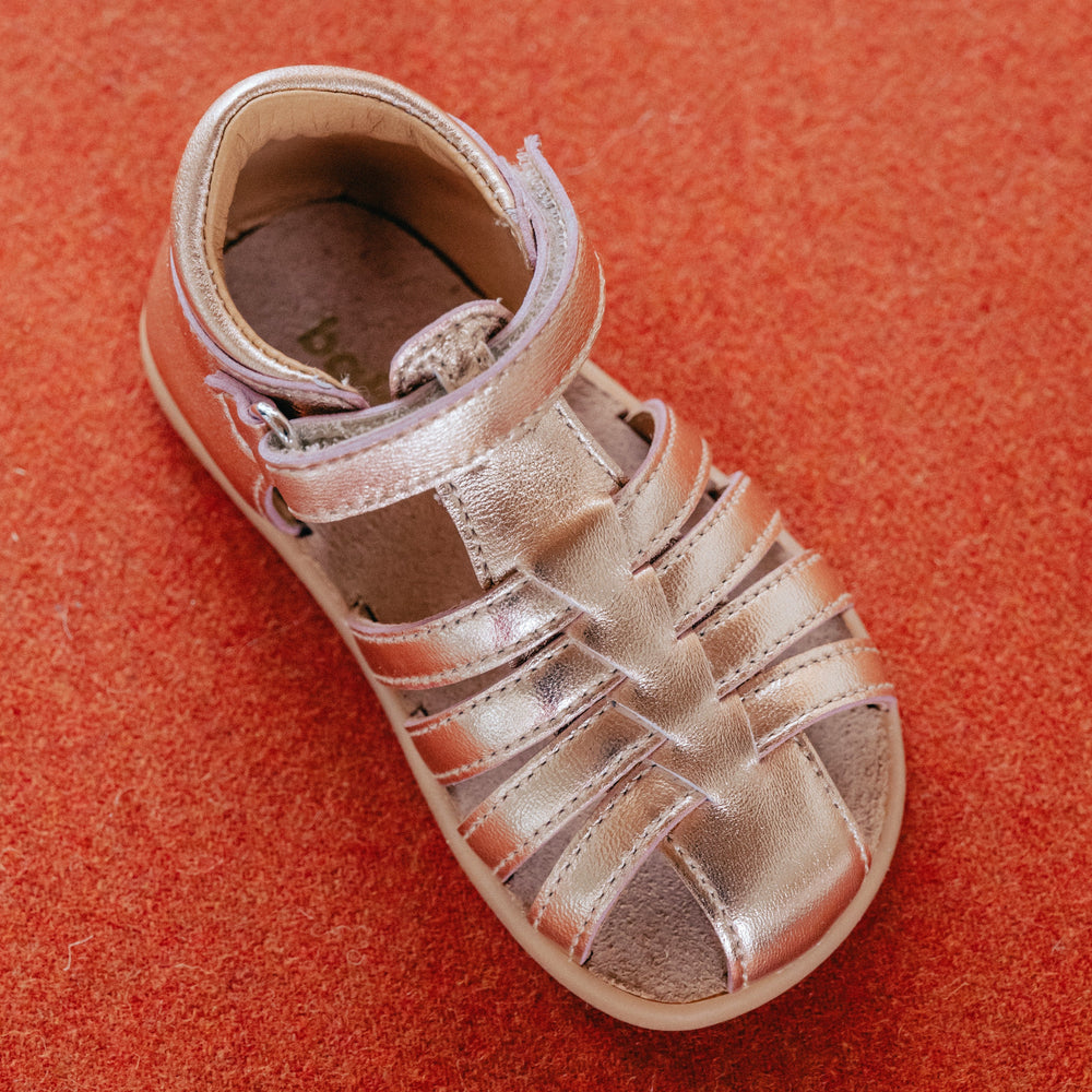Babybotte barefoot Gaufrette Velcros Rose Gold