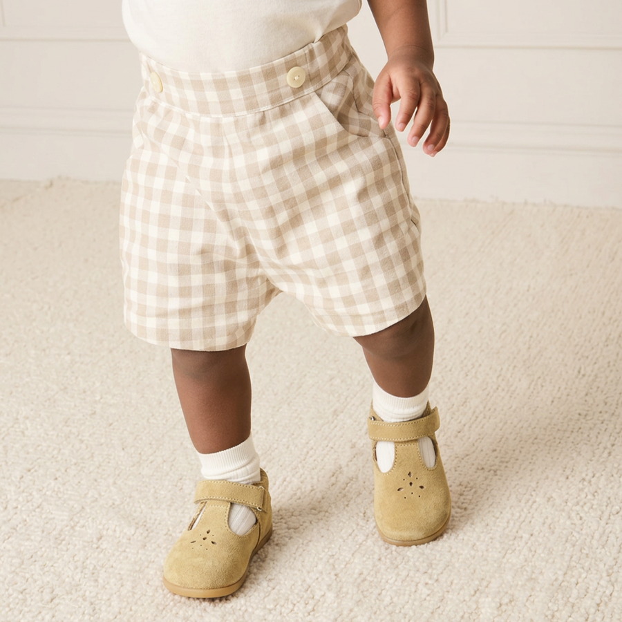 Babybotte barefoot Paris Velcros Beige