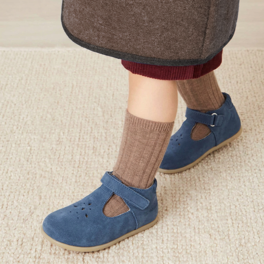 Babybotte barefoot Paris Velcros Bleu