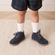 Babybotte barefoot Derbies Zip Velour Blue