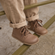 Babybotte barefoot Fredy Zip Texano Cuoio