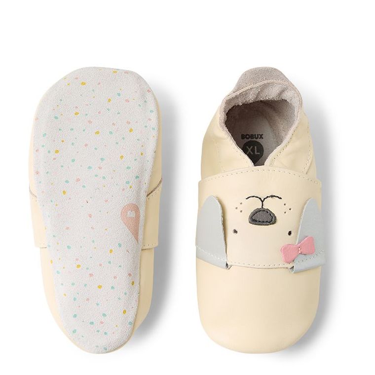 Bobux Chaussons Little Bow Pup Vanilla